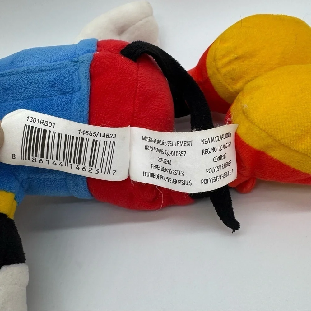 Disney Mickey Mouse Clubhouse Music Plush Toy Red Yellow Stuffed Animal *Works*